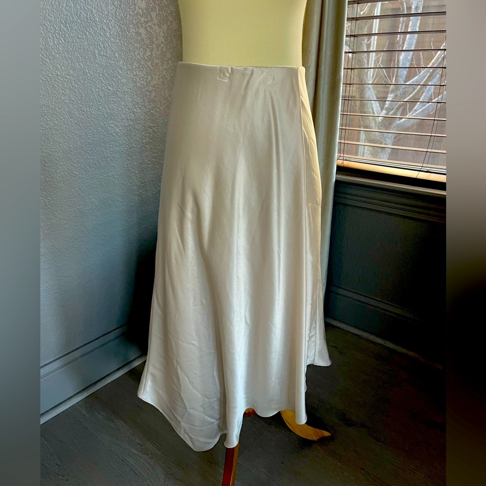 Alice and Olivia Asymmetric classic satin skirt 0